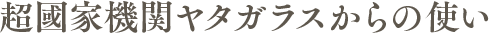 超國家機関ヤタガラスからの使い