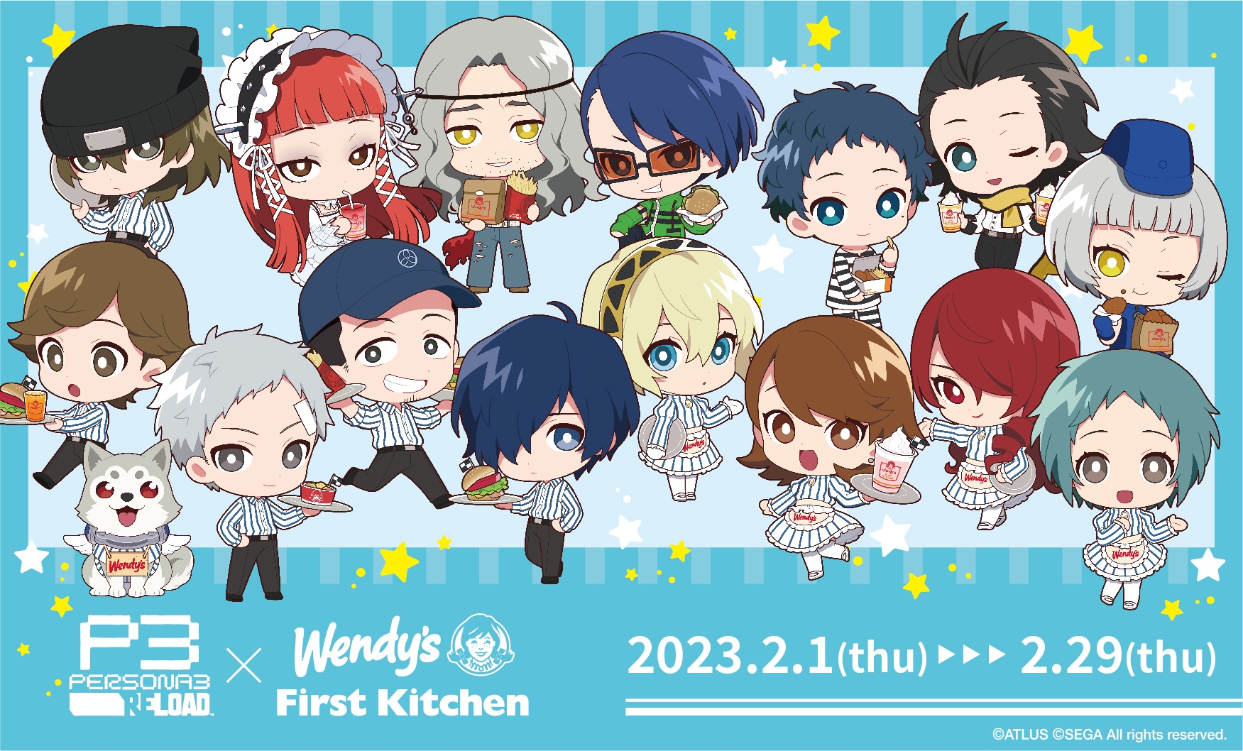 『ペルソナ３ リロード』×ウェンディーズ･ファーストキッチン 2月1日よりコラボ開催！